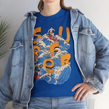 Surfer Wave Unisex Heavy Cotton Tee, Beach Vibes Shirt, Cool Gift for Surfers, Summer Style, Ocean Lover Tee, Fun Casual Wear