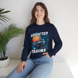 Addicted to Trains Sweatshirt – Vintage Steam Locomotive Crewneck