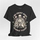 Cowboy Tears Tee - Funny Unisex Jersey Shirt, Western Style Graphic Tee, Gift for Cowgirls, Casual Wear, Unique Outdoor Shirt