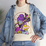 Cosmic Wizard Tee, Celestial Art Shirt, Unisex Heavy Cotton Tee, Astrology Gift, Space Design Apparel, Unique Graphic T-Shirt