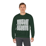 Hustle and Believe Sweatshirt for Dreamers, Cozy Crewneck, Motivational Apparel, Unisex Gift for Entrepreneurs, Trending Fashion