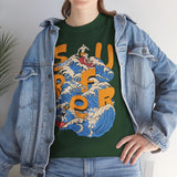 Surfer Wave Unisex Heavy Cotton Tee, Beach Vibes Shirt, Cool Gift for Surfers, Summer Style, Ocean Lover Tee, Fun Casual Wear