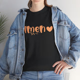 Amen Heart T‑Shirt — Faith Graphic Tee with Script "Amen" and Heart