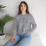 Faith Over Fear Crewneck Sweatshirt — Minimal Cross Inspirational Christian Sweatshirt
