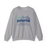 Crewneck Sweatshirt — "Limitless Potential" Inspirational Motivational Pullover