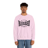 Blessed Crewneck Sweatshirt – Minimal Halo Graphic, Casual Faith Apparel