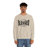 Blessed Crewneck Sweatshirt – Minimal Halo Graphic, Casual Faith Apparel