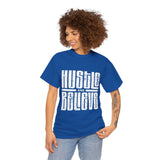 Hustle and Believe Tee - Motivational Unisex Cotton T-Shirt, Gift for Entrepreneurs, Inspirational Apparel, Everyday Wear, Fitness Top