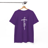 Faith Vertical Script Tee — Inspirational Christian T-Shirt