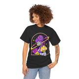 Cosmic Wizard Tee, Celestial Art Shirt, Unisex Heavy Cotton Tee, Astrology Gift, Space Design Apparel, Unique Graphic T-Shirt
