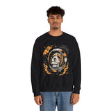 Astronaut Dog Crewneck Sweatshirt — Space Pup Helmet Graphic