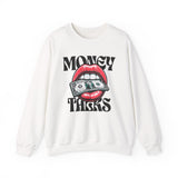 Money Talks Crewneck Sweatshirt — Retro Lips & Dollar Graphic Streetwear