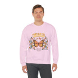 Butterfly Jesus Sweatshirt - Cozy Biblical Crewneck, Faith-Inspired Gift, Spiritual Apparel, Religious Fashion, Perfect for Everyday Use
