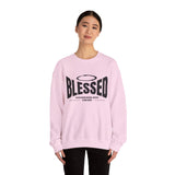 Blessed Crewneck Sweatshirt – Minimal Halo Graphic, Casual Faith Apparel
