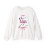 Single & Ready to Flamingle Sweatshirt - Cute Pink Flamingo Graphic