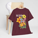 Floral Bloom Unisex Tee, Comfortable Cotton Shirt, Nature Lover's Gift, Casual Wear, Spring Fashion, Gifts for Gardeners