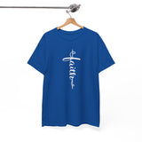 Faith Vertical Script Tee — Inspirational Christian T-Shirt
