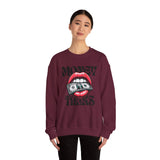 Money Talks Crewneck Sweatshirt — Retro Lips & Dollar Graphic Streetwear