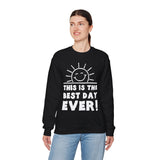 Positive Vibes Crewneck Sweatshirt - Perfect for Celebrations, Everyday Wear, Gift Ideas, Fun Mood Apparel, Unisex Casual Style