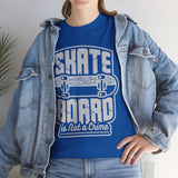 Skateboard Enthusiast Tee, Unisex Heavy Cotton Tee with Skateboard Design, Perfect for Skaters, Casual Wear, Gift for Skateboarding Lovers