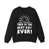 Positive Vibes Crewneck Sweatshirt - Perfect for Celebrations, Everyday Wear, Gift Ideas, Fun Mood Apparel, Unisex Casual Style