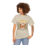 Bohemian Jesus Tee, Vintage Butterfly T-Shirt, Spiritual Apparel, Faith-based Graphic Tee, Unisex Heavy Cotton Shirt