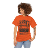 Skateboard Enthusiast Tee, Unisex Heavy Cotton Tee with Skateboard Design, Perfect for Skaters, Casual Wear, Gift for Skateboarding Lovers