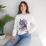 Sweatshirt - "America 1776 Land of the Free" Patriotic Statue of Liberty Crewneck