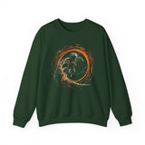 Astronaut Surfing Crewneck Sweatshirt — Space Skateboarder Cosmic Wave Design