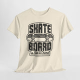 Skateboard Enthusiast Tee, Unisex Heavy Cotton Tee with Skateboard Design, Perfect for Skaters, Casual Wear, Gift for Skateboarding Lovers