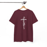 Faith Vertical Script Tee — Inspirational Christian T-Shirt
