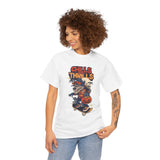 Halloween Skateboard Tee, Chills and Thrills Graphic T-Shirt, Unisex Cotton Shirt, Fall Fashion, Halloween Costume, Gift for Skaters