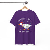 Festive Goose on the Loose Christmas Tee