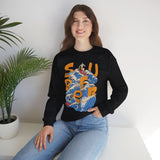 Surf-Inspired Unisex Crewneck Sweatshirt, Cozy Beachwear, Casual Ocean Vibe, Perfect for Surfing Lovers, Gift for Ocean Enthusiasts