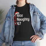 Christmas Checklist Tee – "Nice, Naughty, 67" Funny Holiday T‑Shirt