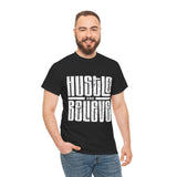 Hustle and Believe Tee - Motivational Unisex Cotton T-Shirt, Gift for Entrepreneurs, Inspirational Apparel, Everyday Wear, Fitness Top