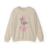 Single & Ready to Flamingle Sweatshirt - Cute Pink Flamingo Graphic
