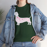 Dachshund Floral Silhouette Tee