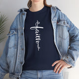 Faith Vertical Script Tee — Inspirational Christian T-Shirt