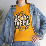 Boo-tiful Halloween Tee | Unisex Cotton Shirt for Fall Festivities, Party Wear, Trick or Treat, Cozy Casual Style, Halloween Gift