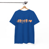 Amen Heart T‑Shirt — Faith Graphic Tee with Script "Amen" and Heart