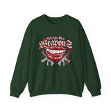 Crewneck Sweatshirt — Red Grin Graphic "Words Are" Streetwear