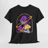 Cosmic Wizard Tee, Celestial Art Shirt, Unisex Heavy Cotton Tee, Astrology Gift, Space Design Apparel, Unique Graphic T-Shirt