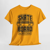Skateboard Enthusiast Tee, Unisex Heavy Cotton Tee with Skateboard Design, Perfect for Skaters, Casual Wear, Gift for Skateboarding Lovers