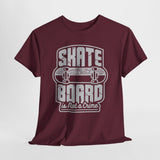Skateboard Enthusiast Tee, Unisex Heavy Cotton Tee with Skateboard Design, Perfect for Skaters, Casual Wear, Gift for Skateboarding Lovers