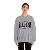Blessed Crewneck Sweatshirt – Minimal Halo Graphic, Casual Faith Apparel