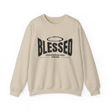 Blessed Crewneck Sweatshirt – Minimal Halo Graphic, Casual Faith Apparel
