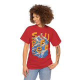 Surfer Wave Unisex Heavy Cotton Tee, Beach Vibes Shirt, Cool Gift for Surfers, Summer Style, Ocean Lover Tee, Fun Casual Wear