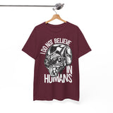 Alien Graphic Tee — "I Do Not Believe In Humans" Sci‑Fi Skull T-Shirt