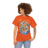 Surfer Wave Unisex Heavy Cotton Tee, Beach Vibes Shirt, Cool Gift for Surfers, Summer Style, Ocean Lover Tee, Fun Casual Wear